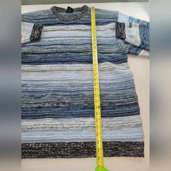 vintage y2k southpole Striped Blue/white  Long Sleeve Crew Neck sweater SZXL - Picture 3 of 11